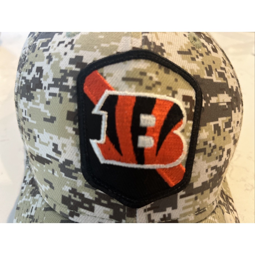 Cincinnati Bengals New Era 2023 Salute Service 39THIRTY Flex Hat Camo L/XL NWT - Picture 3 of 8